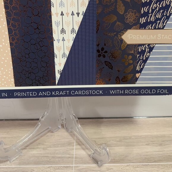 DCWV "Indigo Kraft And Rose Gold" 12x12 Paperpad 20 Sheets Cardstock Papercrafts - Picture 5 of 12